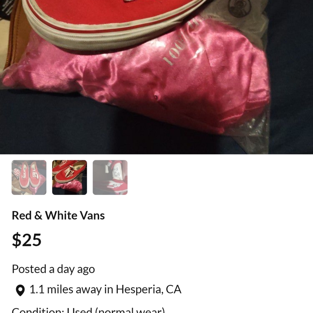 Authentic Red Vans - Picture 3 of 3
